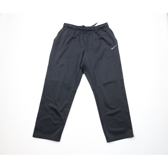Nike Boys XL Travis Scott Big Swoosh Fleece Lined Wide Leg Sweatpants Black - Picture 1 of 11